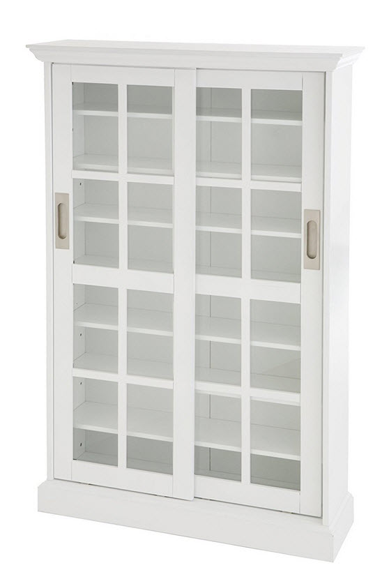 DVD Storage Cabinet with Glass Doors - r