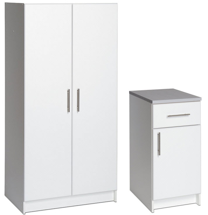 White Melamine Storage Cabinets - r