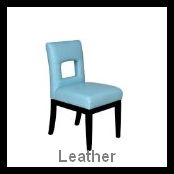 Blue Leather Dining Chair picture-1