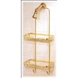 polished brass shower caddy picture-1