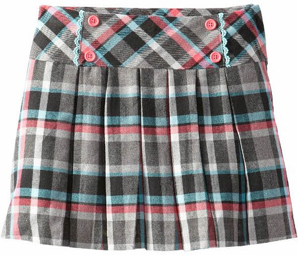 Girls tartan pleated skirts