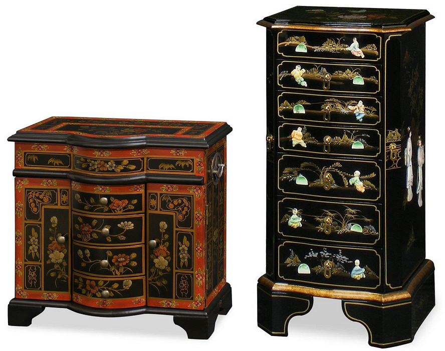 Asian jewelry armoire