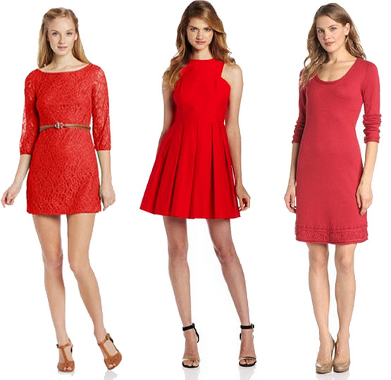 Red cotton dresses for women